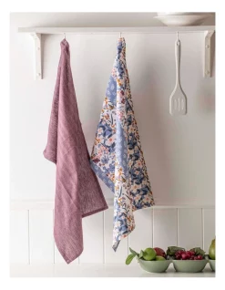 Flash Sale ???? Ladelle Floral Homespun Tea Towels 2 Pack Mulberry ???? -Maxwell & Williams shop unnamed file 109
