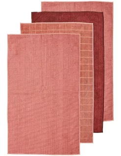Deals ???? Ladelle Benson Pink Sand Microfibre 4pk Kitchen Towel ????
