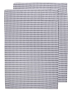 Brand new ???? Ladelle Eco Recycled Cotton-Waffle 2pk Tea Towels In Indigo/White ????