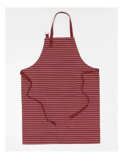 Budget ???? The Cooks Collective Chef'S Apron Red Stripe ????