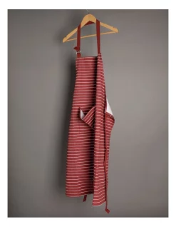 Alternative view of Budget ???? The Cooks Collective Chef'S Apron Red Stripe ????