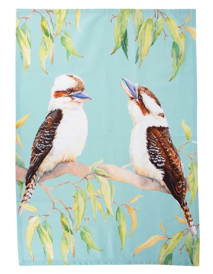 Promo ???? Maxwell & Williams Katherine Castle Bird Talk Tea Towel 50x70cm Kookaburras ???? 3 Promo ???? Maxwell & Williams Katherine Castle Bird Talk Tea Towel 50x70cm Kookaburras ????