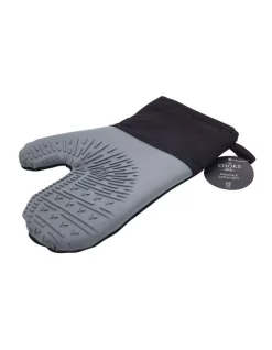 Buy ???? The Cooks Collective Soft Grip Oven Mitt In Black/Grey ????