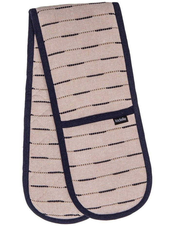 Brand new ???? Ladelle Eco Recycled Cotton Double Oven Mitt In Natural/Indigo ⭐ 3 Brand new ???? Ladelle Eco Recycled Cotton Double Oven Mitt In Natural/Indigo ⭐