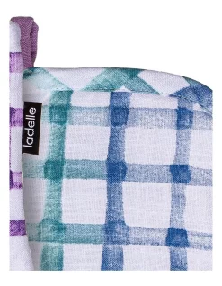Alternative view of New ❤️ Ladelle Trinny Double Oven Mitt In Lavender Sherbert ????