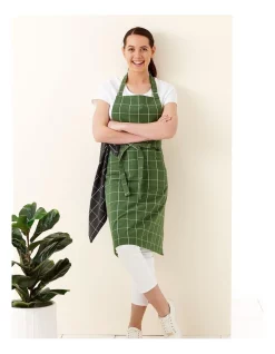 Alternative view of Best Sale ???? Ladelle Eco Check Apron Grey ????