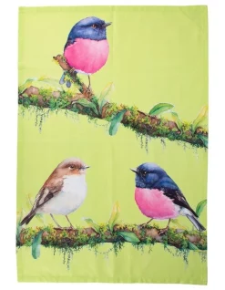 Best deal ???? Maxwell & Williams Katherine Castle Bird Talk Tea Towel 50x70cm Pink Robins ????