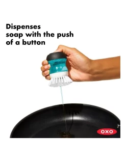 Alternative view of Budget ???? OXO Good Grips Soap Dispensing Palm Brush In Black ????