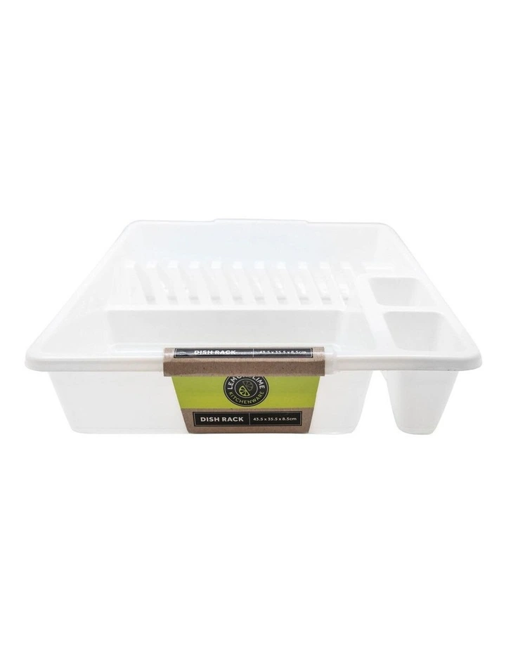 Flash Sale ???? LEMON AND LIME 45cm X 36cm Plates/Bowls/Cutlery Dish Drainer/Rack/Holder White ???? 4 Flash Sale ???? LEMON AND LIME 45cm X 36cm Plates/Bowls/Cutlery Dish Drainer/Rack/Holder White ???? - Image 2