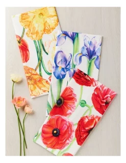 Alternative view of Best Pirce ???? Maxwell & Williams Katherine Castle Floriade Tea Towel 50x70cm Ranunculus ????