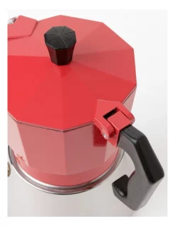 Alternative view of Best deal ???? The Cooks Collective Induction Stainless Base Espresso 3 Cup Red ????