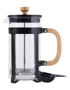 Coupon ???? Maxwell & Williams Blend Sumatra Plunger 1L Black / Bamboo Gift Boxed ????