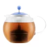 Hot Sale ???? Bodum Assam Tea Press With Glass Handle, Plastic Filter And Coloured Plastic Lid 1 Litre Matisse ????