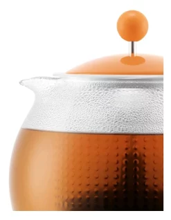 Alternative view of Best deal ???? Bodum Assam Tea Press With Glass Handle, Plastic Filter And Coloured Plastic Lid 1 Litre Bellini ????