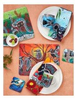 Alternative view of Brand new ✨ Maxwell & Williams Melanie Hava Journeys Tea Towel 50x70cm Kookaburras ✔️