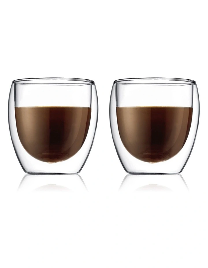 Outlet ✔️ Bodum Pavina Double Wall Latte Glasses, Set Of 2, 250ml ✨ 3 Outlet ✔️ Bodum Pavina Double Wall Latte Glasses, Set Of 2, 250ml ✨