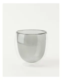 Best deal ???? The Cooks Collective 250ML Set Of 2 Double Wall Glass Grey ????