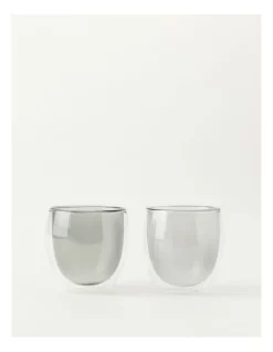 Best deal ???? The Cooks Collective 250ML Set Of 2 Double Wall Glass Grey ???? -Maxwell & Williams shop unnamed file 804
